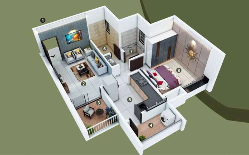 1 BHK 512 Sq. Ft. Apartment in MD Brahma Towers