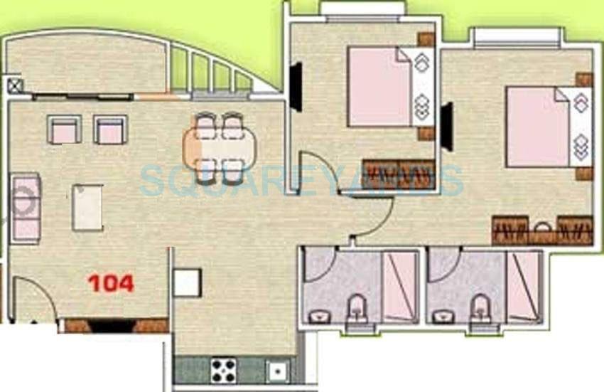 Other, megapolis-smart-homes-i-sparklet 2 Bedroom 950 Sq.Ft. Apartment In Hinjewadi Pune 9039209