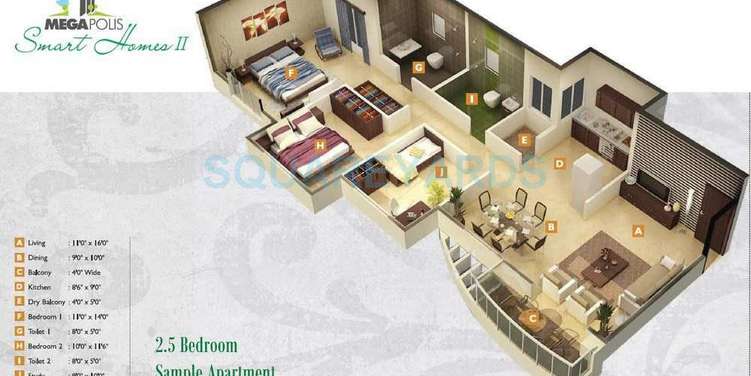 megapolis smart homes 2 apartment 2bhk 1205sqft 9970