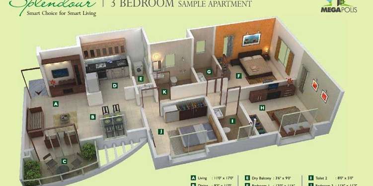 megapolis smart homes iii apartment 3 bhk 1228sqft 20203913133956