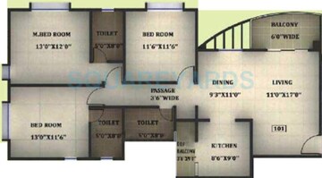  3 BHK Apartment at Megapolis Smart Homes III-Splendour, Hinjewadi – for Rent