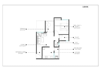 1 BHK Apartment For Rent in Menlo Homes Next Kharadi Pune  8126981