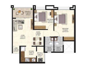  2 BHK Apartment at Merlin Elementa, Mumbai Bangalore Highway – for Rent