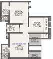 Millennium Acropolis 1 BHK Layout