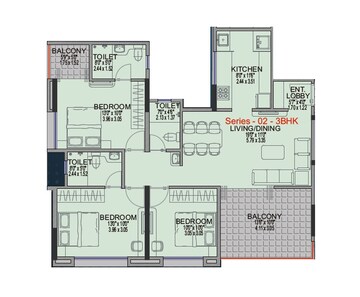  3 BHK Apartment at Millennium Amara, Mamurdi – for Sale