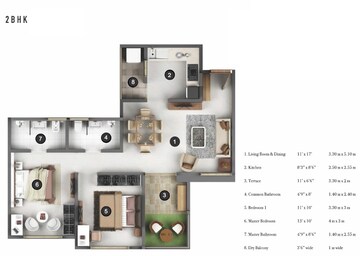  2 BHK Apartment at Mittal Pebbles High Mont, Hinjewadi – for Rent