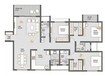 Mittal Taara Tower 3 BHK Layout