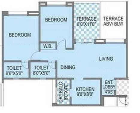 2 BHK 1074 Sq. Ft. Apartment