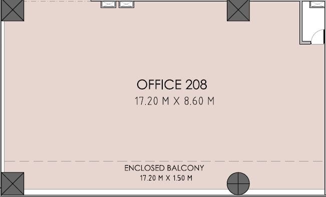 Floor plan of 2321 Sq. Ft. Office Space in Mont Vert Tropez Business Centre, Pune