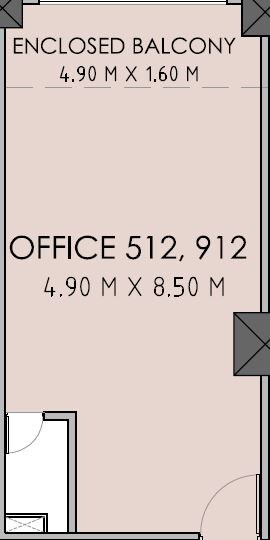 Floor plan of 447 Sq. Ft. Office Space in Mont Vert Tropez Business Centre, Pune