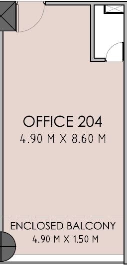 Floor plan of 531 Sq. Ft. Office Space in Mont Vert Tropez Business Centre, Pune