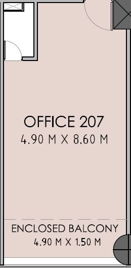 Floor plan of 999 Sq. Ft. Office Space in Mont Vert Tropez Business Centre, Pune