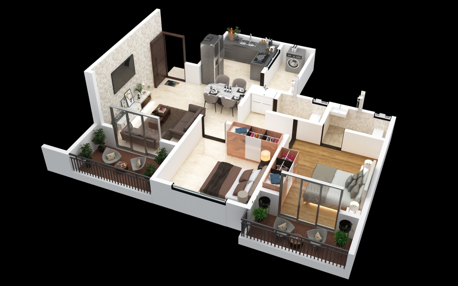 2 BHK 590 Sq. Ft. Apartment in Moraya Udyam Nagari