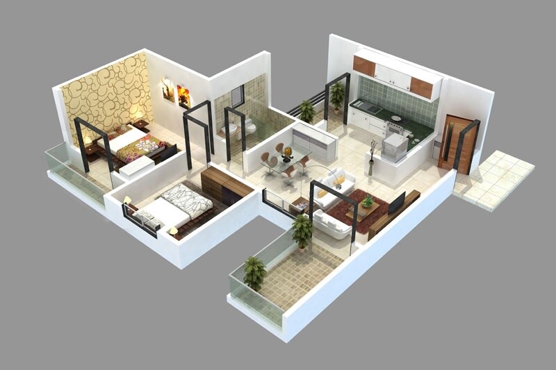 2 BHK 780 Sq. Ft. Apartment