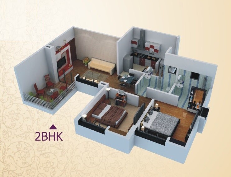 2 BHK 539 Sq. Ft. Apartment