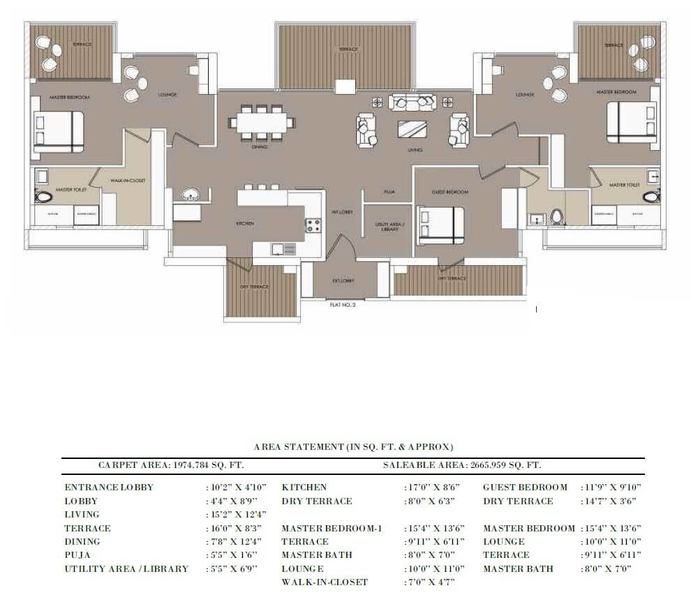 Other, nahar-f-residences 4 Bedroom 2665 Sq.Ft. Apartment In Balewadi Pune 5369021