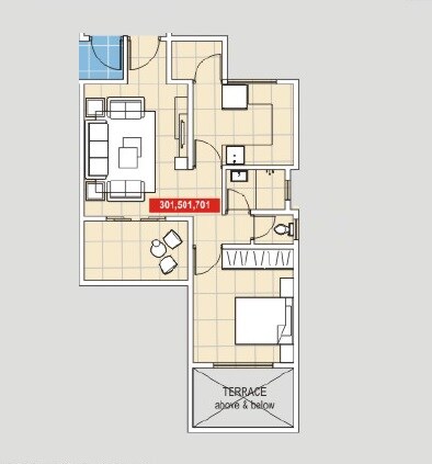 1 BHK 402 Sq. Ft. Apartment