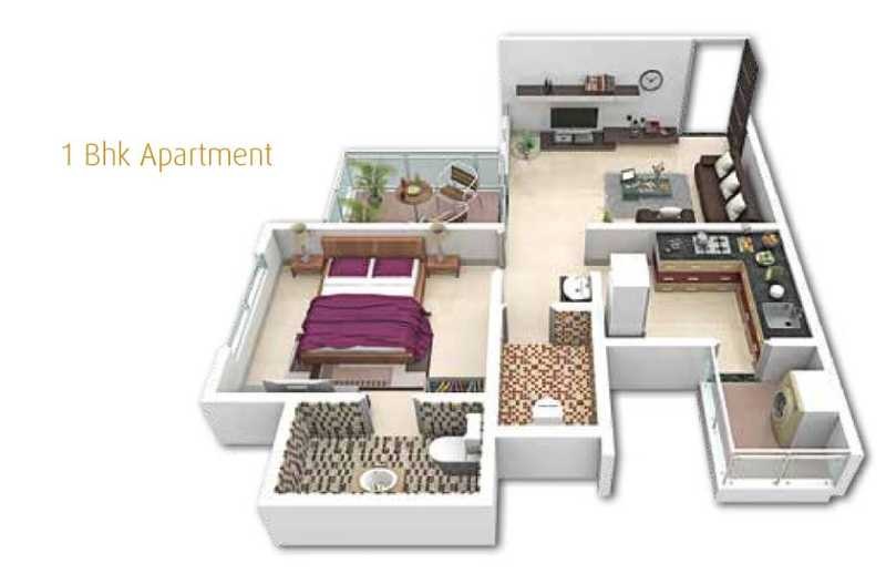1 BHK 318 Sq. Ft. Apartment in Namo Shine Square