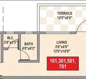 1 BHK 586 Sq. Ft. Apartment in Namrata Crystal Park