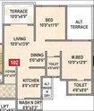 Namrata Crystal Park 2 BHK Layout