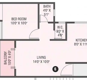 1 BHK 431 Sq. Ft. Apartment in Namrata Sarvam