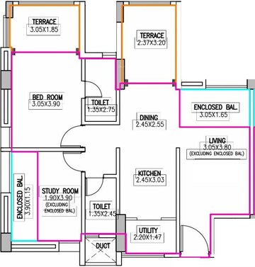  2 BHK Apartment at Navalakha Ritz, Kharadi – for Rent