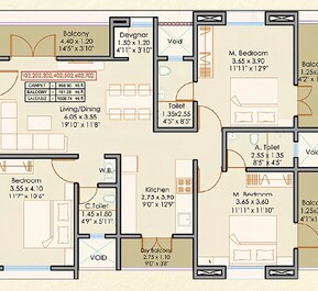 3 BHK 998 Sq. Ft. Apartment in Navkar Shree