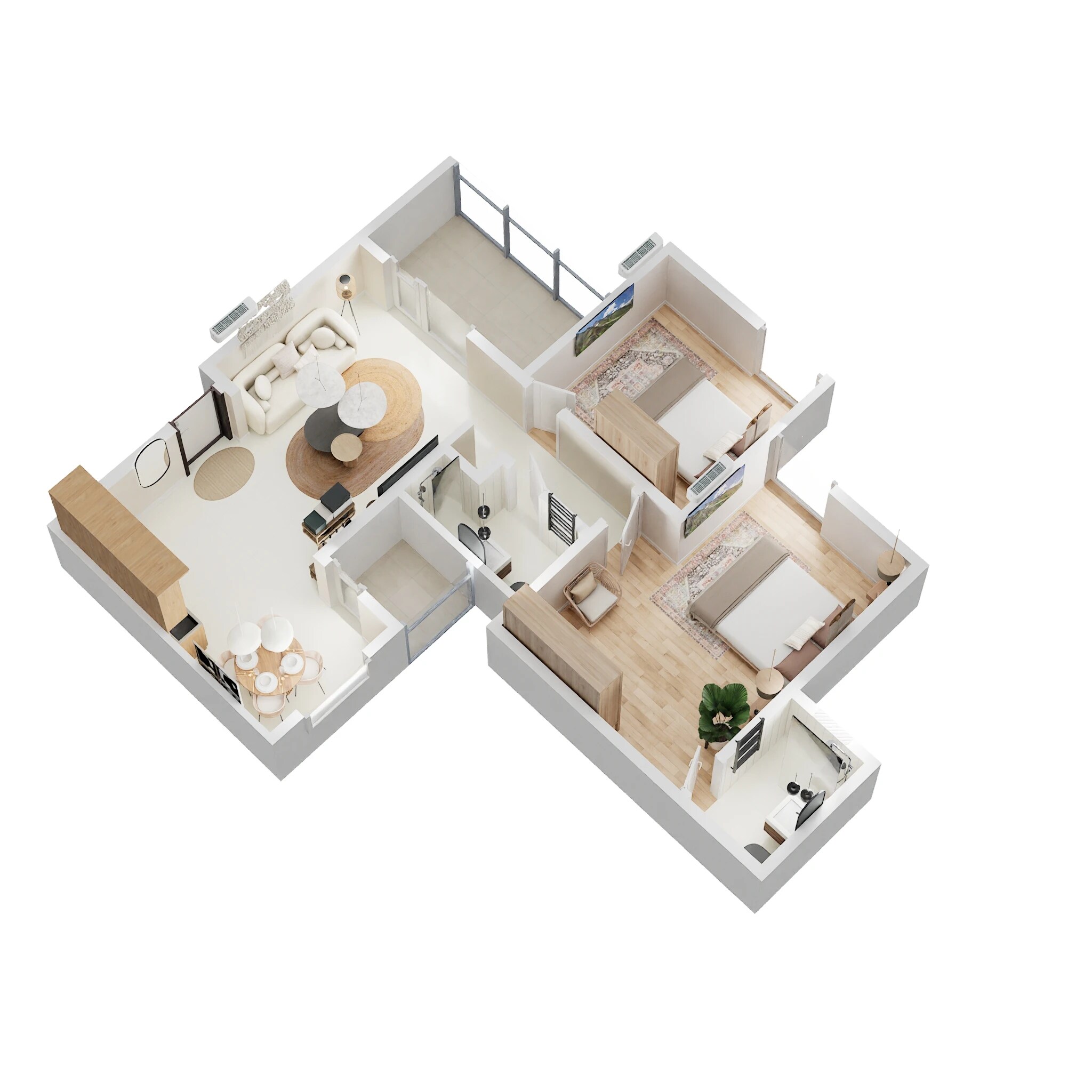 2 BHK 693 Sq. Ft. Apartment