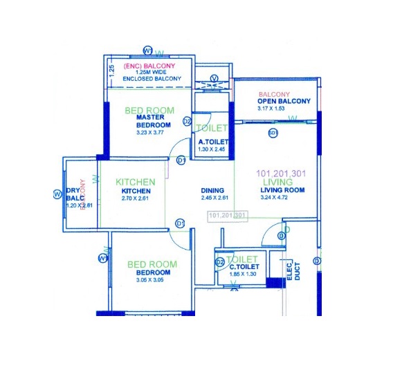 2 BHK 726 Sq. Ft. Apartment in Nidisha Prabhas