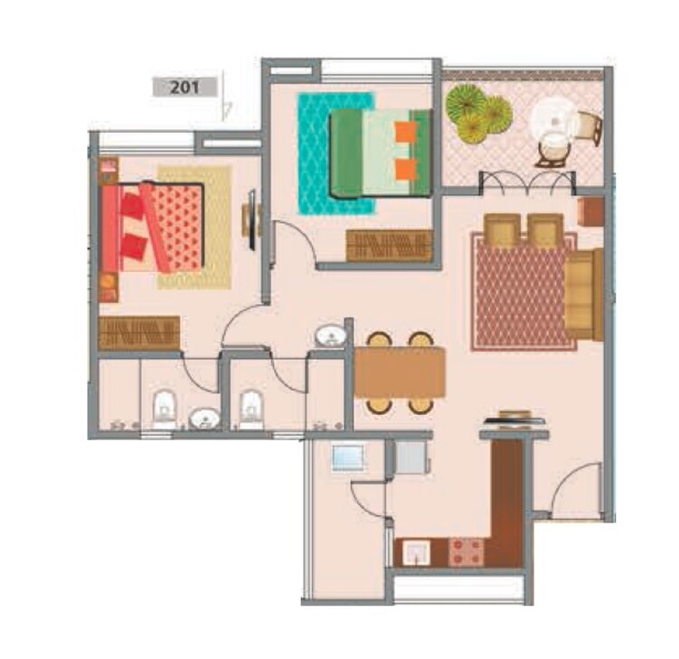 nirman altius phase 2 apartment 2 bhk 809sqft 20243105173101