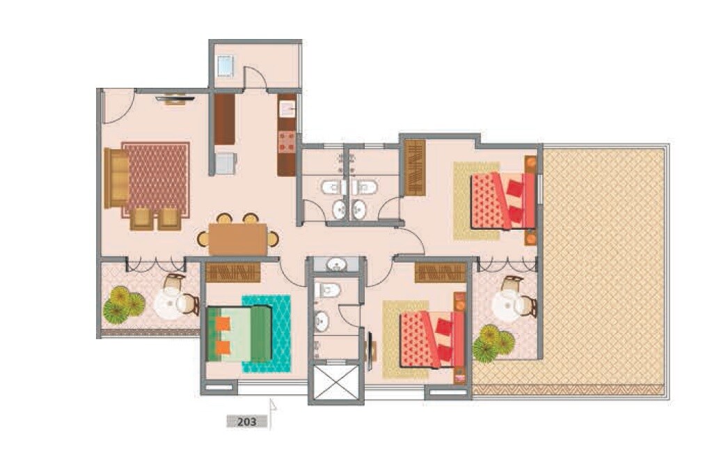 2 BHK 930 Sq. Ft. Apartment