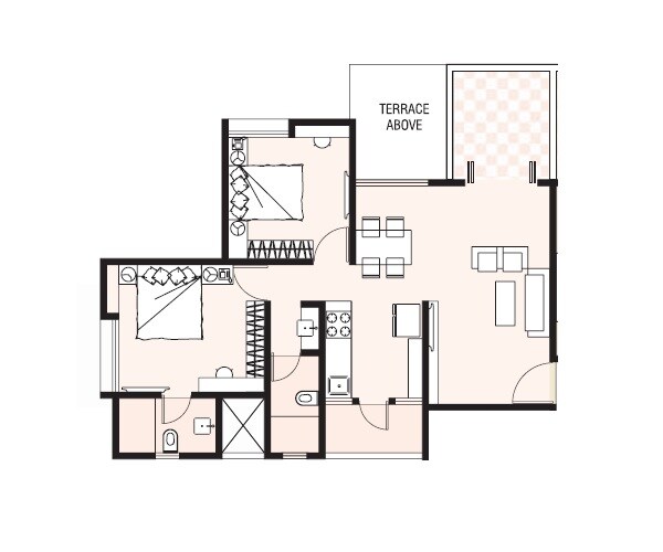 2 BHK 683 Sq. Ft. Apartment