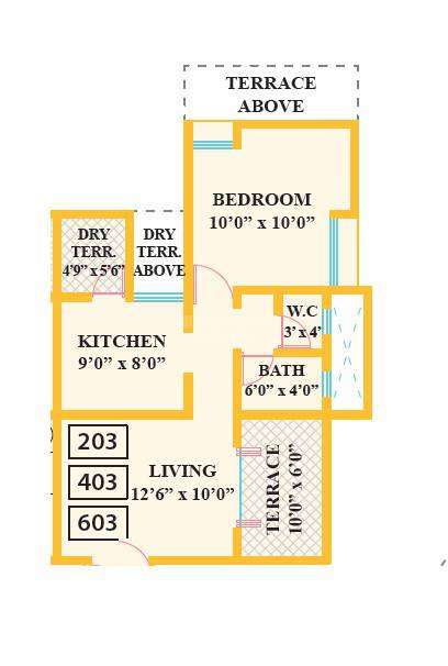 1 BHK 524 Sq. Ft. Apartment in Nobles Jewel