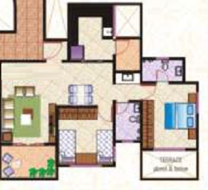 NSG The Royal Mirage 2 BHK Layout