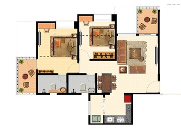  2 BHK Apartment at Nyati Elan, Wagholi – for Rent