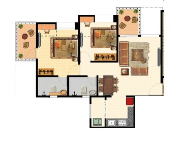  2 BHK Apartment at Nyati Elan, Wagholi – for Rent