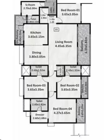  4 BHK Apartment at Nyati Elite, Undri – for Rent
