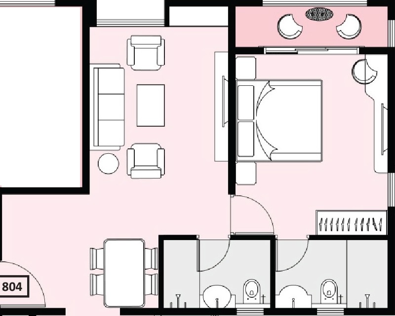 1 BHK 393 Sq. Ft. Apartment in Nyati Era