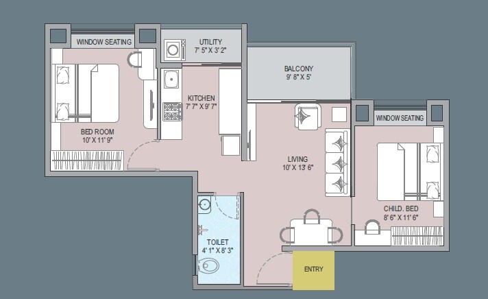 1 BHK 485 Sq. Ft. Apartment