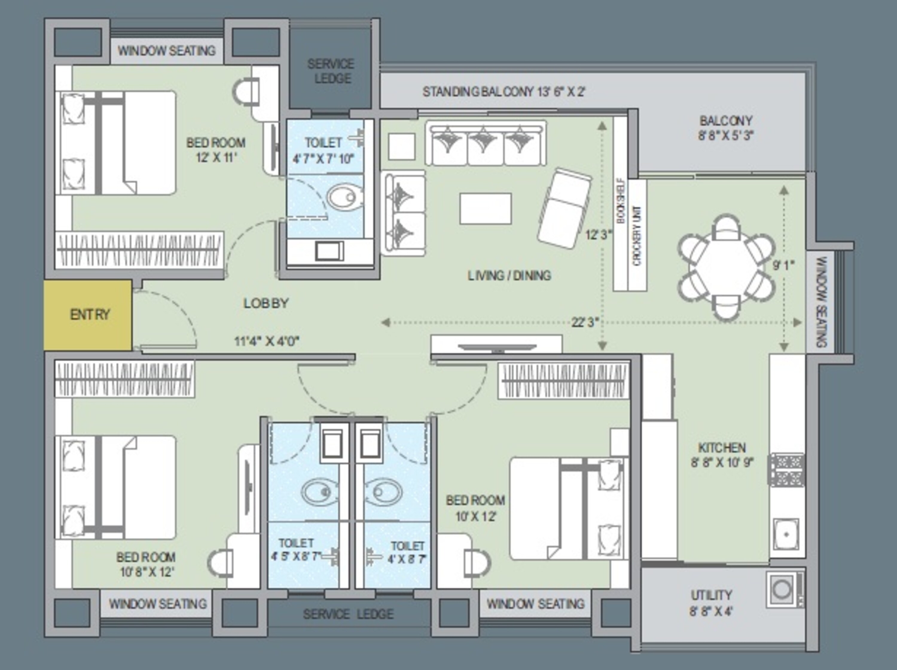 nyati evoq apartment 3 bhk 946sqft 20202323162326