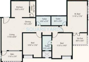  3 BHK Apartment at Nyati Exotica, Handewadi Road – for Sale