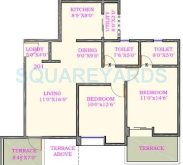  2 BHK Apartment at Nyati Elysia, Santipur – for Rent