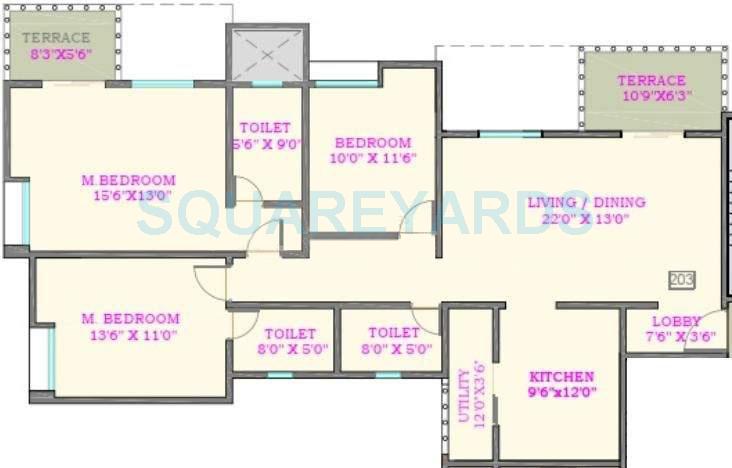 Other, nyati-elysia 3 Bedroom 1799 Sq.Ft. Apartment In Kharadi Pune 7541555