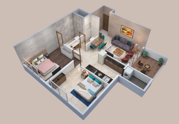 2 BHK 576 Sq. Ft. Apartment in Ogale Aditya Shagun