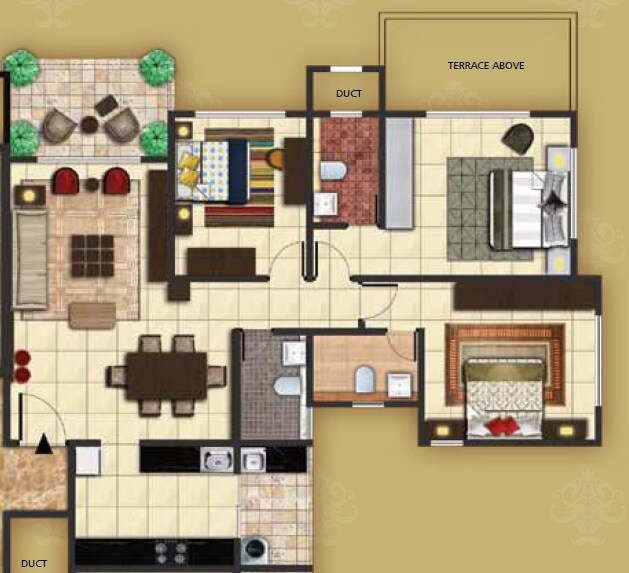 3 BHK 2100 Sq. Ft. Apartment