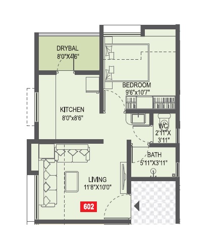 one shriaunsh apartment 1 bhk 406sqft 20245908115906