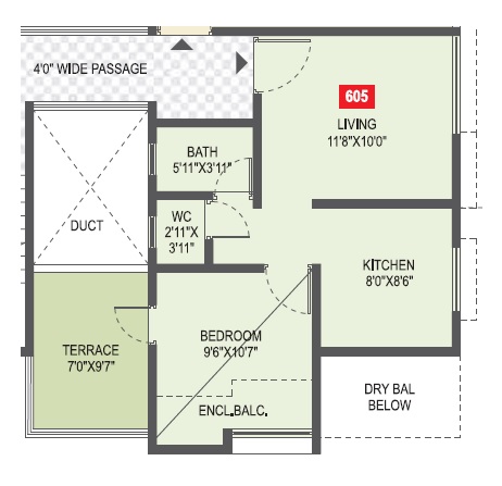 one shriaunsh apartment 1 bhk 432sqft 20245908115926