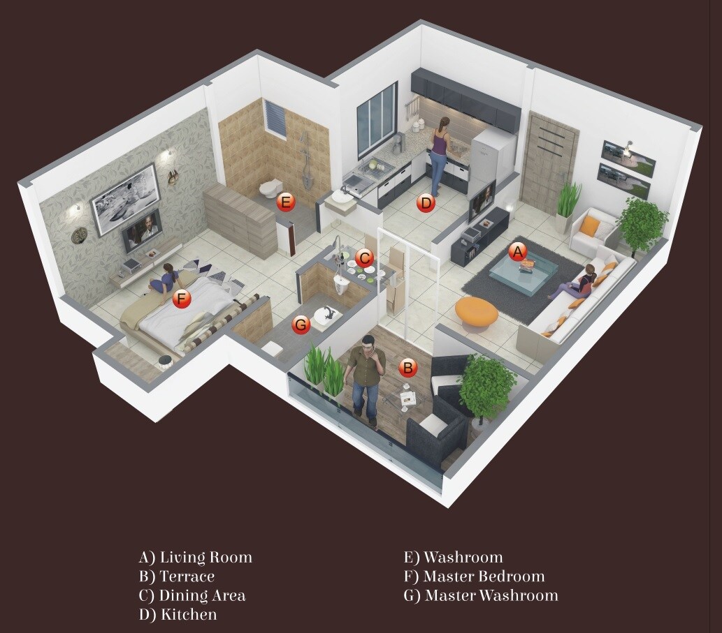 1 BHK 508 Sq. Ft. Apartment