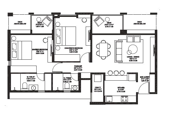 2 BHK 702 Sq. Ft. Apartment