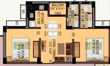 2 BHK 656 Sq. Ft. Apartment